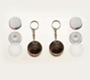 Double Sides Plating Keychain with Buttons